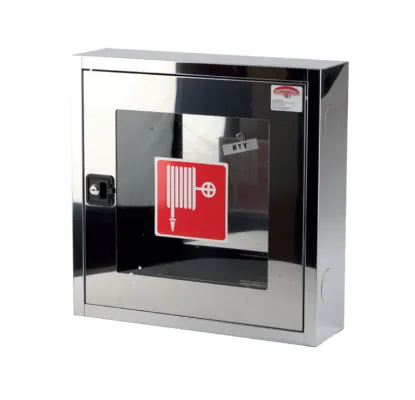 Poza cu Cutie hidrant ​Minibox​ ​INOX​ cu geam, suport ​simplu​ pentru furtun si yala
