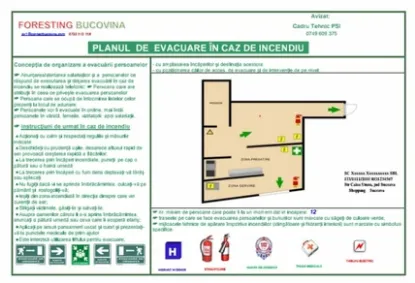 Poza cu Plan de evacuare în caz de incendiu (personalizat)
