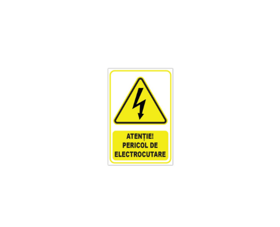 Poza cu Autocolant Tablou sub tensiune Pericol electric