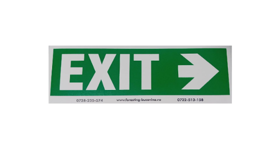 Poza cu Autocolant Exit săgeată dreapta